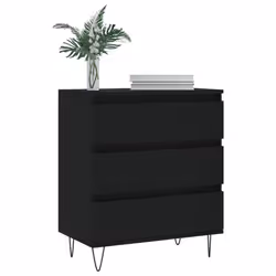 vidaXL Sideboard Storage Cabinet Cupboard Side Cabinet Black Engineered Wood