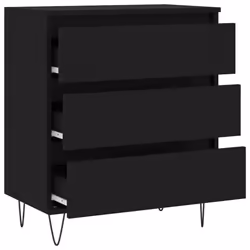 vidaXL Sideboard Storage Cabinet Cupboard Side Cabinet Black Engineered Wood - Additional view 5