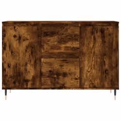 vidaXL Sideboard Storage Cabinet Cupboard Side Cabinet White Engineered Wood - smoked oak - Additional view 4