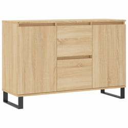 vidaXL Sideboard Storage Cabinet Cupboard Side Cabinet Brown Oak Engineered Wood - sonoma oak