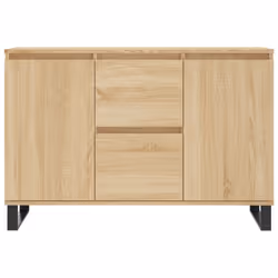 vidaXL Sideboard Storage Cabinet Cupboard Side Cabinet Brown Oak Engineered Wood - sonoma oak - Additional view 4
