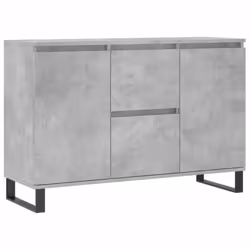 vidaXL Sideboard Storage Cabinet Cupboard Side Cabinet Brown Oak Engineered Wood - concrete grey