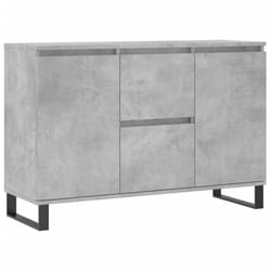 vidaXL Sideboard Storage Cabinet Cupboard Side Cabinet Brown Oak Engineered Wood - concrete grey