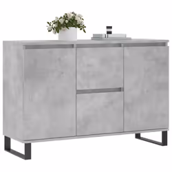 vidaXL Sideboard Storage Cabinet Cupboard Side Cabinet Brown Oak Engineered Wood - concrete grey