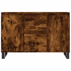 vidaXL Sideboard Storage Cabinet Cupboard Side Cabinet Brown Oak Engineered Wood - smoked oak - Additional view 4