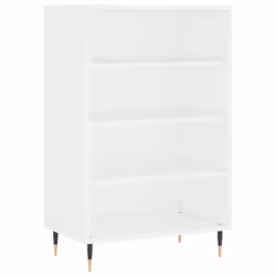 vidaXL Highboard Sideboard Storage Side Cabinet Home Cupboard Engineered Wood - white