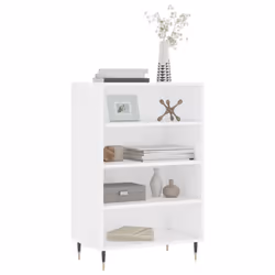 vidaXL Highboard Sideboard Storage Side Cabinet Home Cupboard Engineered Wood - white