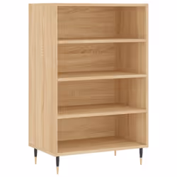 vidaXL Highboard Sideboard Storage Side Cabinet Home Cupboard Engineered Wood - sonoma oak