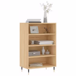 vidaXL Highboard Sideboard Storage Side Cabinet Home Cupboard Engineered Wood - sonoma oak