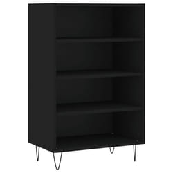 vidaXL Highboard Sideboard Cupboard Side Cabinet Sonoma Oak Engineered Wood - black