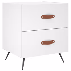 VidaXL 827244, White, Iron, Polyurethane (PU), Wood, 400 mm, 350 mm, 475 mm, 1 pc(s)