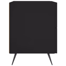 vidaXL Bedside Cabinets Bedside Table Nightstand 2 pcs Black Engineered Wood - black, 2 pcs - Additional view 7