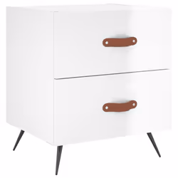 VidaXL 827248, White, Iron, Polyurethane (PU), Wood, 400 mm, 350 mm, 475 mm, 1 pc(s)