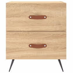 vidaXL Bedside Cabinets Bedside Table Nightstand 2 pcs Black Engineered Wood - sonoma oak, 2 pcs - Additional view 5