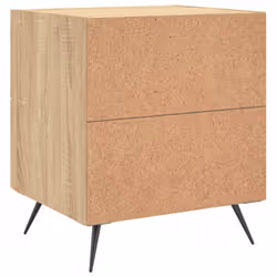 vidaXL Bedside Cabinets Bedside Table Nightstand 2 pcs Black Engineered Wood - sonoma oak, 2 pcs - Additional view 8