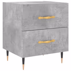 vidaXL Bedside Cabinets Bedside Table Nightstand 2 pcs Black Engineered Wood - concrete grey, 2 pcs - Additional view 4