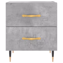 vidaXL Bedside Cabinets Bedside Table Nightstand 2 pcs Black Engineered Wood - concrete grey, 2 pcs - Additional view 5