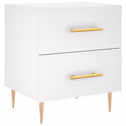 VidaXL 827276, White, Iron, Wood, 400 mm, 350 mm, 475 mm, 1 pc(s)
