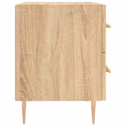 vidaXL Bedside Cabinets Bedside Table Nightstand 2 pcs White Engineered Wood - sonoma oak, 2 pcs - Additional view 6