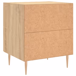 vidaXL Bedside Cabinets Bedside Table Nightstand 2 pcs White Engineered Wood - sonoma oak, 2 pcs - Additional view 8