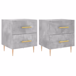 VidaXL 827285, Concrete colour, Iron, Wood, 400 mm, 350 mm, 475 mm, 2 pc(s)