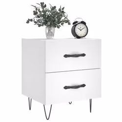 VidaXL 827293 nightstand/bedside table White - Additional view 4