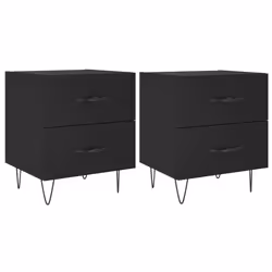 VidaXL 827295, Black, Iron, Wood, 400 mm, 350 mm, 475 mm, 2 pc(s)