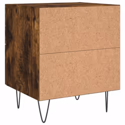 vidaXL Bedside Cabinets Bed Table End Table 2 pcs Concrete Grey Engineered Wood - smoked oak, 2 pcs - Additional view 8