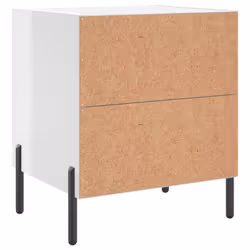 vidaXL Bedside Cabinets Nightstand Bedside Table 2 pcs White Engineered Wood - high gloss white, 2 pcs - Additional view 8