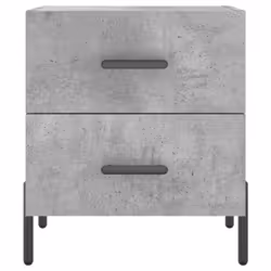 vidaXL Bedside Cabinets Nightstand Bedside Table 2 pcs White Engineered Wood - concrete grey, 2 pcs - Additional view 5