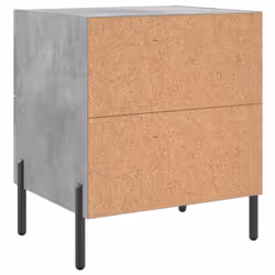 vidaXL Bedside Cabinets Nightstand Bedside Table 2 pcs White Engineered Wood - concrete grey, 2 pcs - Additional view 8