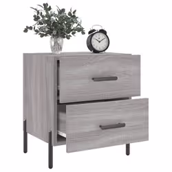 VidaXL 827336 nightstand/bedside table Grey, Oak - Additional view 4