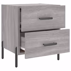 VidaXL 827336 nightstand/bedside table Grey, Oak - Additional view 5