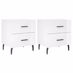 VidaXL 827345, White, Aluminium, Iron, Wood, 400 mm, 350 mm, 475 mm, 2 pc(s)