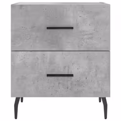 vidaXL Bedside Cabinets Nightstand Bedside Table 2 pcs White Engineered Wood - concrete grey, 2 pcs - Additional view 5