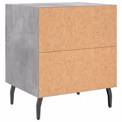 vidaXL Bedside Cabinets Nightstand Bedside Table 2 pcs White Engineered Wood - concrete grey, 2 pcs - Additional view 8