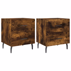 VidaXL 827351, Oak, Aluminium, Iron, Wood, 400 mm, 350 mm, 475 mm, 2 pc(s)