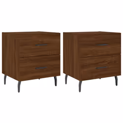 VidaXL 827355, Oak, Aluminium, Iron, Wood, 400 mm, 350 mm, 475 mm, 2 pc(s)