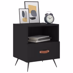 VidaXL 827375 nightstand/bedside table Black