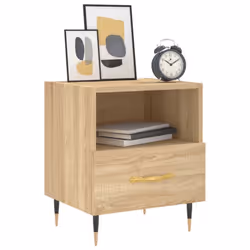 vidaXL Bedside Cabinets Side Table Nightstand 2 pcs Sonoma Oak Engineered Wood - sonoma oak, 2 pcs
