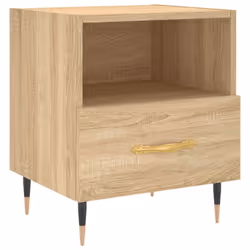 vidaXL Bedside Cabinets Side Table Nightstand 2 pcs Sonoma Oak Engineered Wood - sonoma oak, 2 pcs - Additional view 4