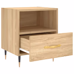 vidaXL Bedside Cabinets Side Table Nightstand 2 pcs Sonoma Oak Engineered Wood - sonoma oak, 2 pcs - Additional view 6