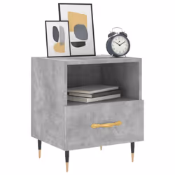vidaXL Bedside Cabinets Side Table Nightstand 2 pcs Sonoma Oak Engineered Wood - concrete grey, 2 pcs - Additional view 2