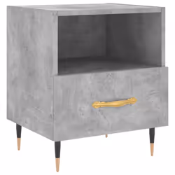 vidaXL Bedside Cabinets Side Table Nightstand 2 pcs Sonoma Oak Engineered Wood - concrete grey, 2 pcs - Additional view 4