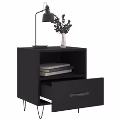 VidaXL 827423 nightstand/bedside table Black