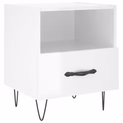 VidaXL 827424, White, Iron, Wood, 400 mm, 350 mm, 475 mm, 1 pc(s)