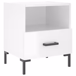 VidaXL 827440, White, Iron, Wood, 400 mm, 350 mm, 475 mm, 1 pc(s)