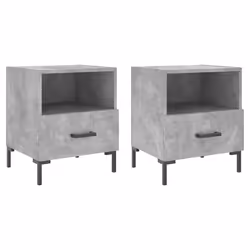 VidaXL 827445, Concrete colour, Iron, Wood, 400 mm, 350 mm, 475 mm, 2 pc(s)