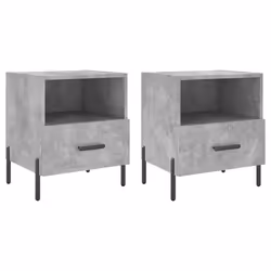 VidaXL 827461, Concrete colour, Iron, Wood, 400 mm, 350 mm, 475 mm, 2 pc(s)