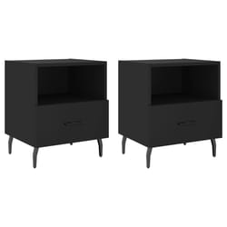 VidaXL 827471 nightstand/bedside table Black